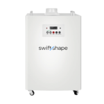 5 stage HEPA filter used to scrub air clean of fumes and contaminants created during the laser cutting and engraving process. The filtered air is released into the same room.